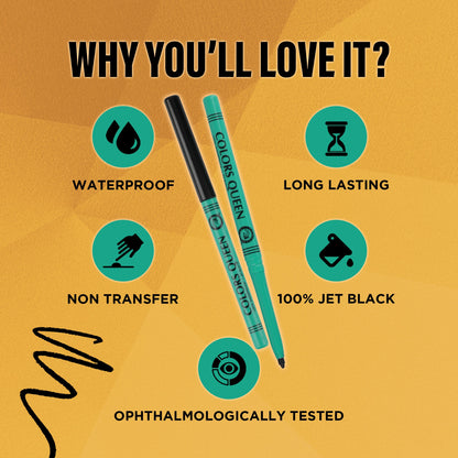 Bold Eyes Auto Kajal – Jet Black, Waterproof & Vitamin E Enriched
