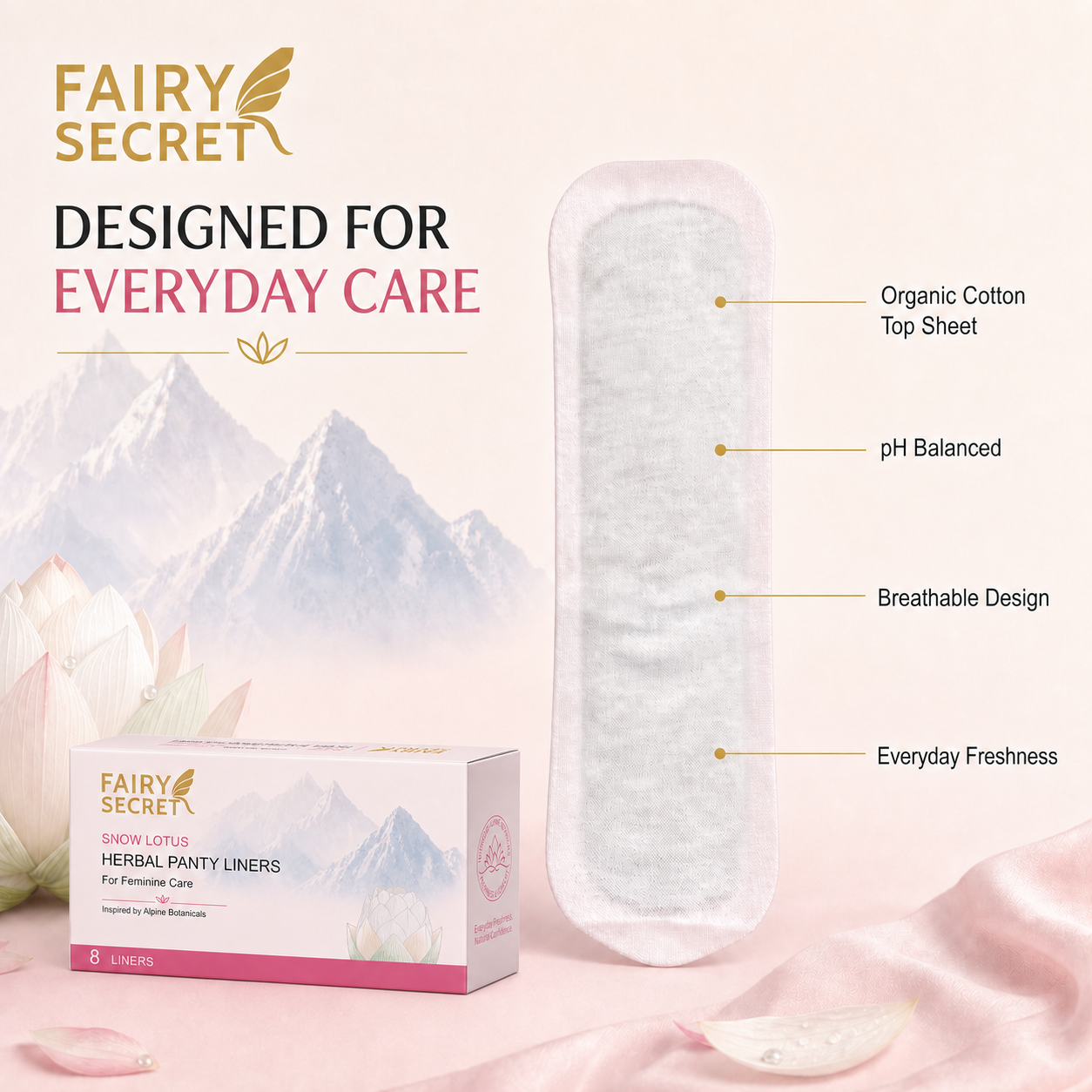 FairySecret® Natural Feminine Steam Pads with Snow Lotus & 7 Herbs