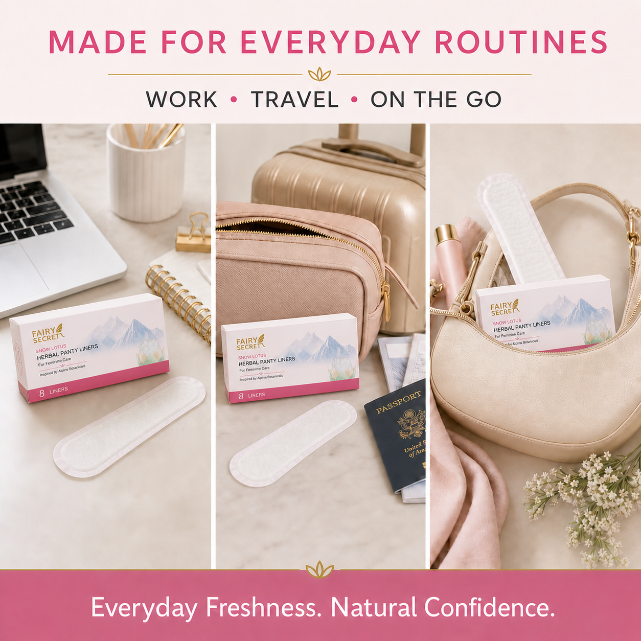 FairySecret® Natural Feminine Steam Pads with Snow Lotus & 7 Herbs