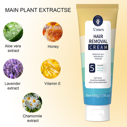 Aloe Vera Hair Removal Cream for Sensitive Skin | Smooth, Soft Finish