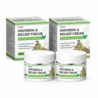 𝐎𝐟𝐟𝐢𝐜𝐢𝐚𝐥 𝐁𝐫𝐚𝐧𝐝 𝐒𝐭𝐨𝐫𝐞 |🧿Umex®  Soothing & Relief Cream with Honeysuckle & Peppermint 30g 100% Natural Plant