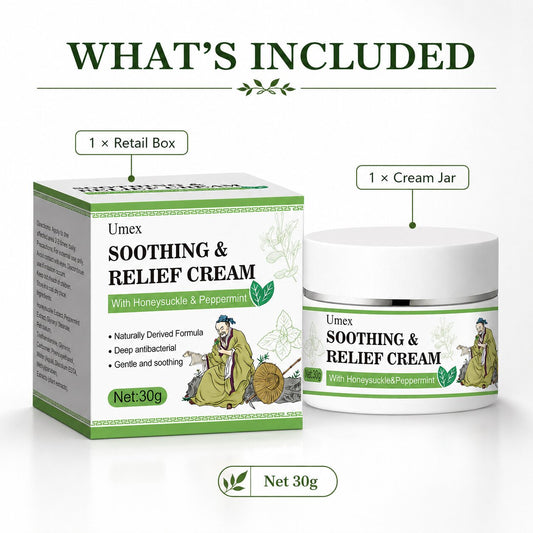 𝐎𝐟𝐟𝐢𝐜𝐢𝐚𝐥 𝐁𝐫𝐚𝐧𝐝 𝐒𝐭𝐨𝐫𝐞 |🧿Umex® Crema Calmante y de Alivio con Madreselva y Menta 30g 100% Planta Natural