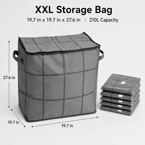 Spacious Moving Storage Bin for Quilts & Bedding