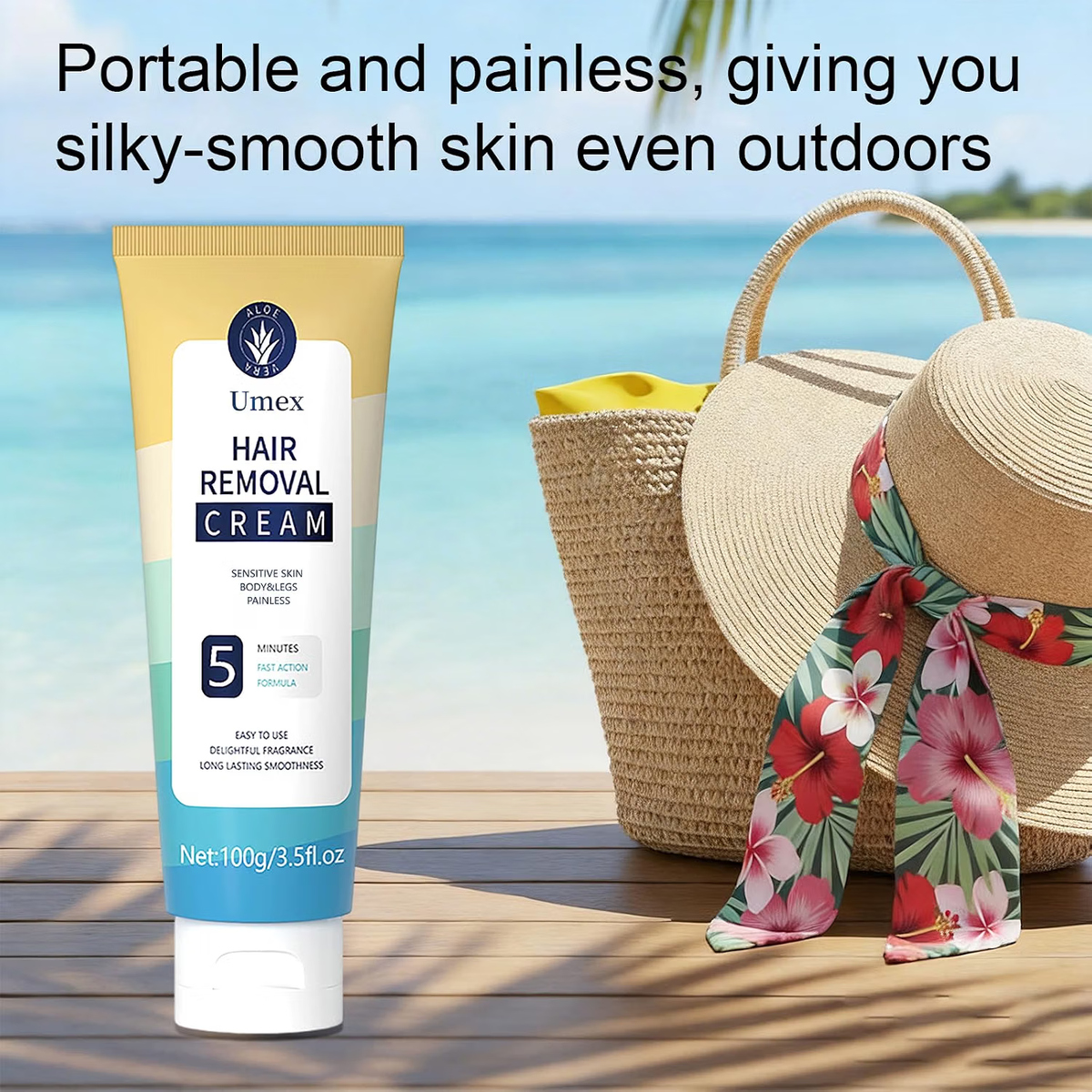 Aloe Vera Hair Removal Cream for Sensitive Skin | Smooth, Soft Finish